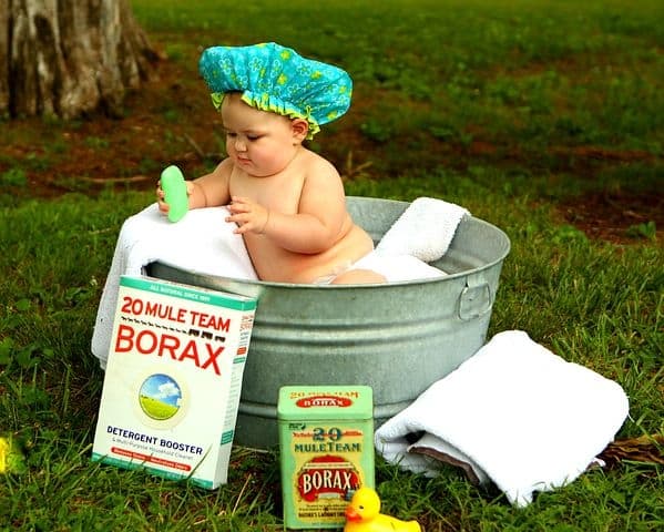 A child about to bathe
