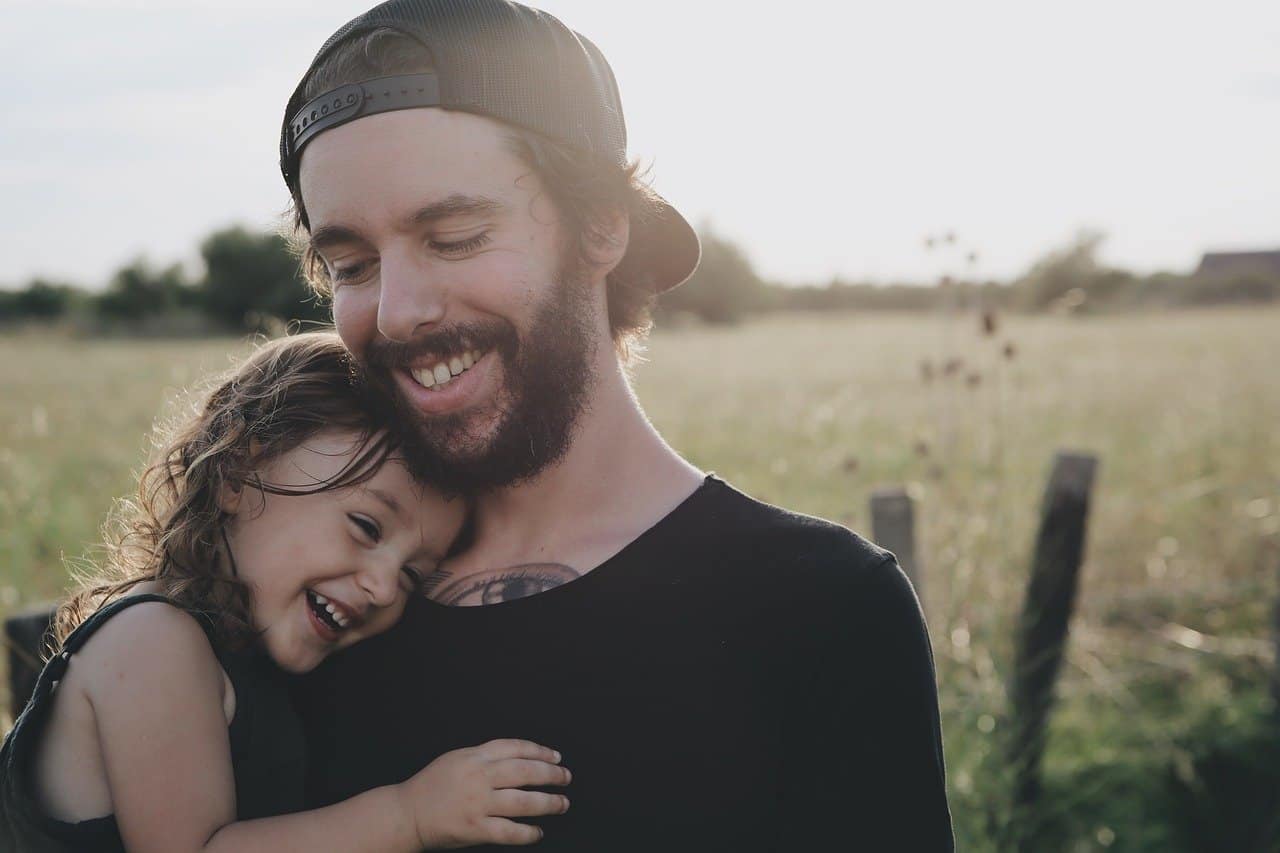 A toddler with dad