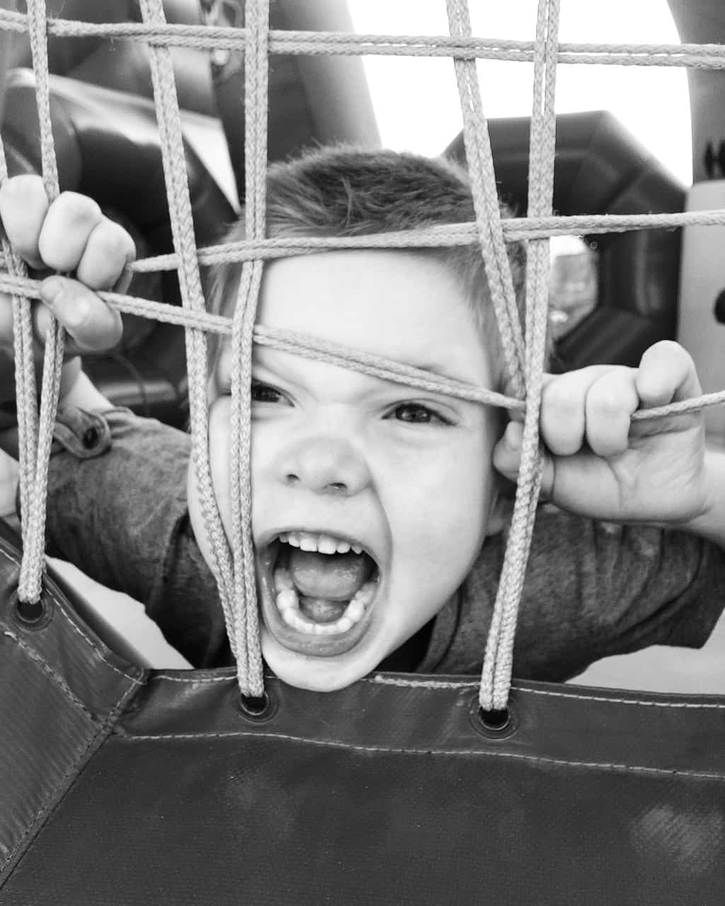 A boy having a temper tantrum