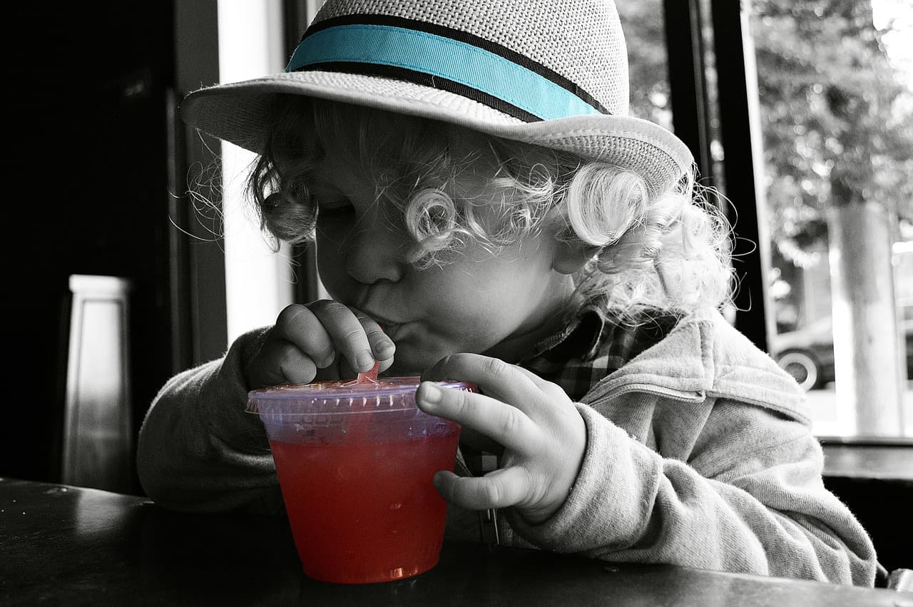 Child at a restaurant