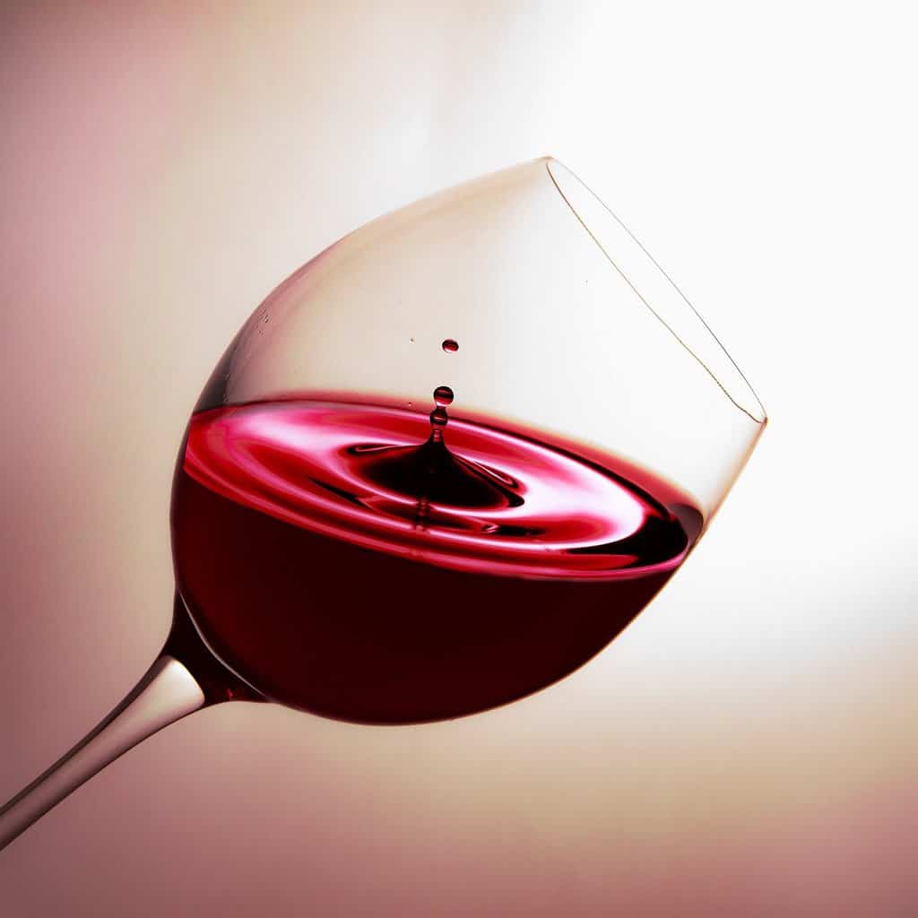 A glass of wine