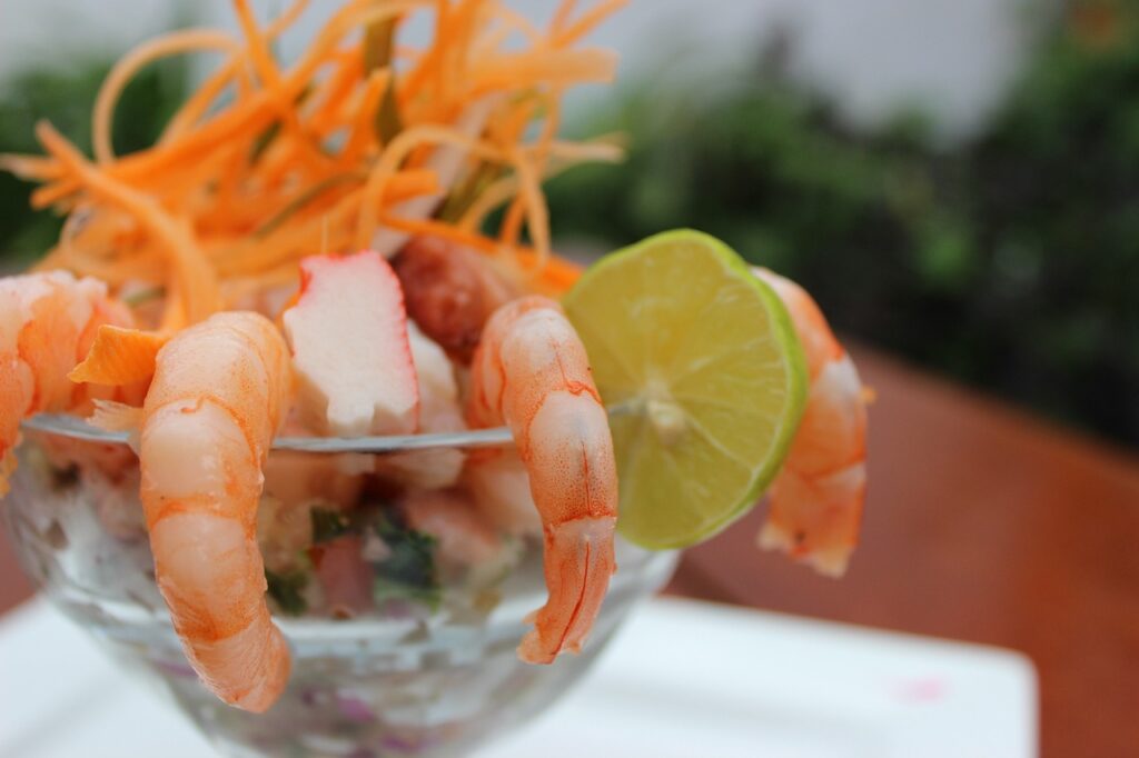 shrimp and lime dish
