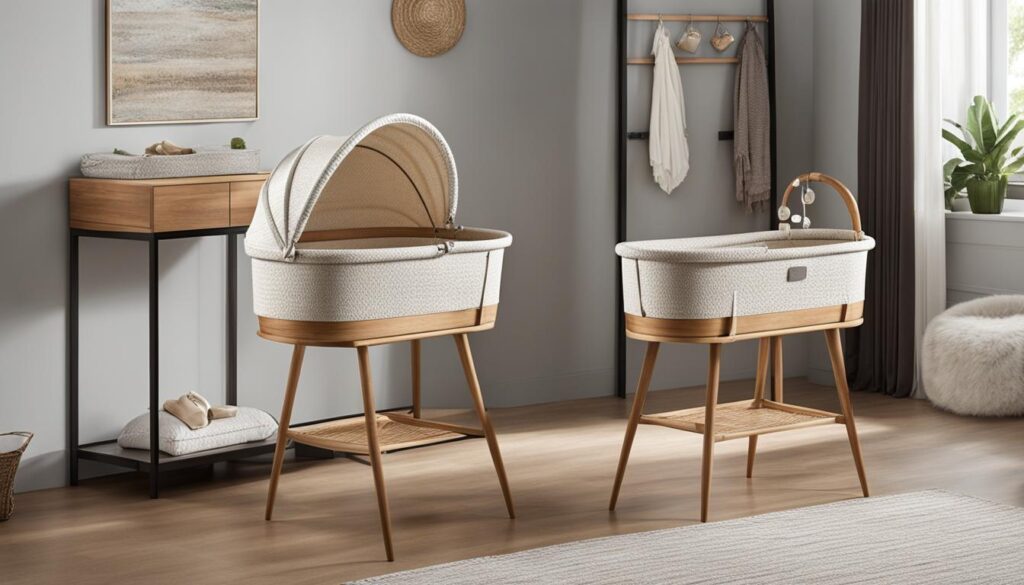 Space-saving baby bassinet